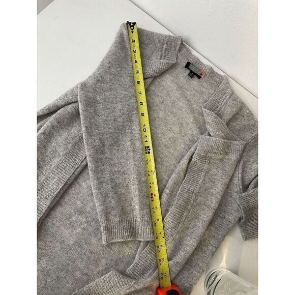 Charter Club Luxury Size M 100% Cashmere Gray Open Cardigan Sweater #6 - Picture 10 of 11